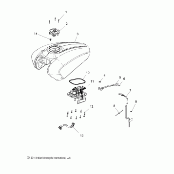 FUEL SYSTEM, FUEL TANK ASM. - N20MTA11/MTB11 ALL OPTIONS (49INDIANFUEL15SCOUT)