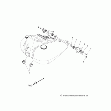 FUEL SYSTEM, FUEL TANK MOUNTING - N20TCDBB ALL OPTIONS (49INDIANFUELMTG14)
