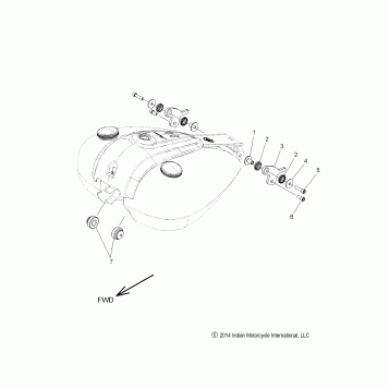 FUEL SYSTEM, FUEL TANK MOUNTING - N15TCAAA/TRAAA ALL OPTIONS (49INDIANFUELMTG15R)