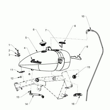 FUEL SYSTEM, FUEL TANK and TRIM - N121C/V/D ALL OPTIONS (INDIANFUELTANK12CC)