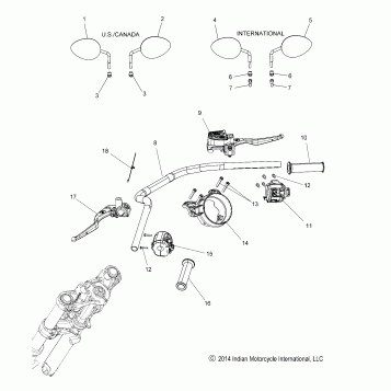 STEERING, HANDLEBAR ASSEMBLY - N21MSA00/MSB00 (49INDIANHANDLBAR15SCOUT)