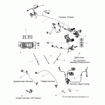 ELECTRICAL, WIRE HARNESS - N14CCC/CCV ALL OPTIONS (49INDIANHARNESS14)