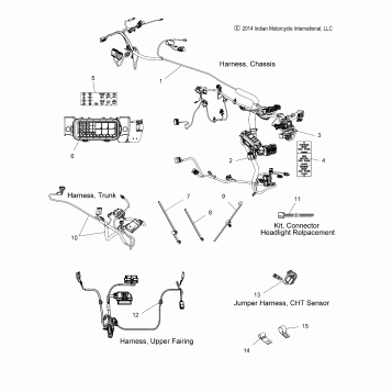ELECTRICAL, WIRE HARNESS - N15TCAAA/TRAAA ALL OPTIONS (49INDIANHARNESS15R)