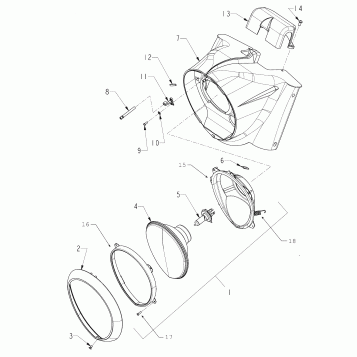 ELECTRICAL, HEADLAMP and HOUSING - N121C/V/D ALL OPTIONS (INDIANHEADLAMP12CC)