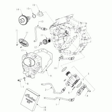 ENGINE, CAM BOX and OIL PUMP - N121C/V/D ALL OPTIONS (INDIANOILPUMP12CC)