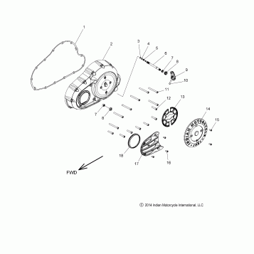ENGINE, PRIMARY COVER ASM. - N20TCDBB ALL OPTIONS (49INDIANPRIMARYCVR15)