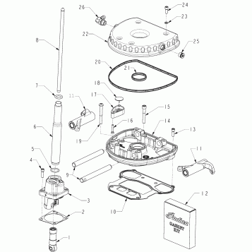 ENGINE, ROCKER ARM ASSEMBLY and PUSH RODS - N121C/V/D ALL OPTIONS (INDIANROCKERARM12CC)
