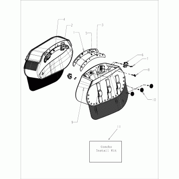 BODY, SADDLEBAGS - N121C/V/D ALL OPTIONS (INDIANSADDLEBAG12CC)