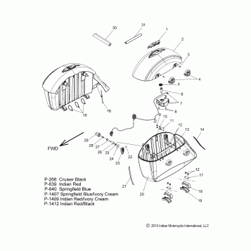 BODY, SADDLEBAG ASM. - N14TCA ALL OPTIONS (49INDIANSADDLEBAG14)