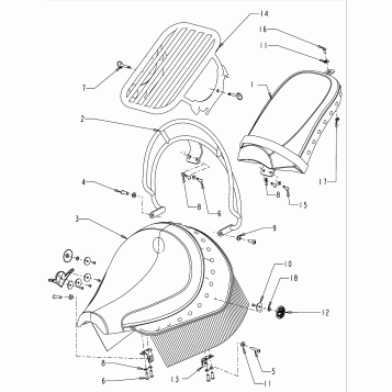 BODY, SEAT, SOLO - N121C/V/D ALL OPTIONS (INDIANSEAT12CC)