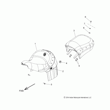 BODY, SEAT, CHIEFTAIN - N15TCAAA ALL OPTIONS (49INDIANSEAT14)