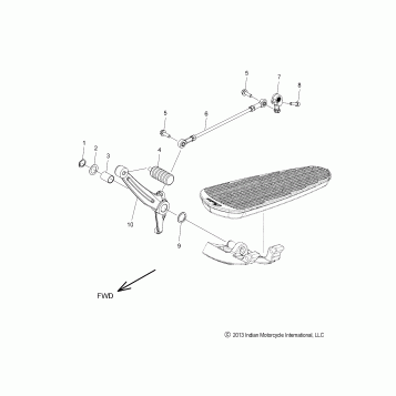DRIVE TRAIN, SHIFT PEDAL AND SHIFT LINKAGE - N20TCDBB ALL OPTIONS (49INDIANSHIFTER14)