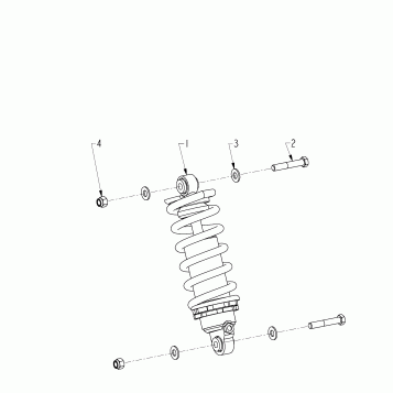 SUSPENSION, REAR SHOCK ABSORBER - N121C/V/D ALL OPTIONS (INDIANSHOCKRR12CC)