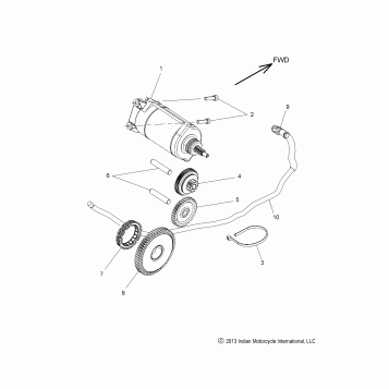 ENGINE, STARTER MOTOR - N15TCAAA/TRAAA ALL OPTIONS (49INDIANSTARTER14)