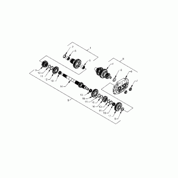 DRIVE TRAIN, TRANSMISSION SHAFTS and GEARS - N121C/V/D ALL OPTIONS (INDIANTRANS12CC)