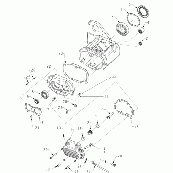 DRIVE TRAIN, TRANSMISSION BEARINGS and COVERS - N121C/V/D ALL OPTIONS (INDIANTRANSCVR12CC)