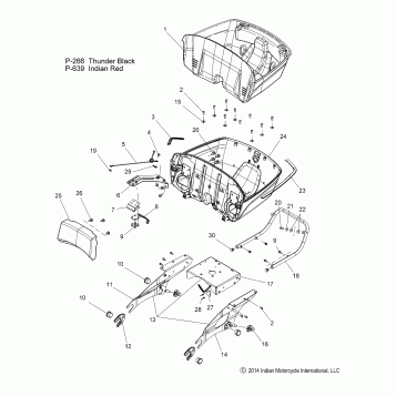 BODY, TRUNK BASE MOUNTING ASM. - N15TRAAA ALL OPTIONS (49INDIANTRUNKBASE15R)