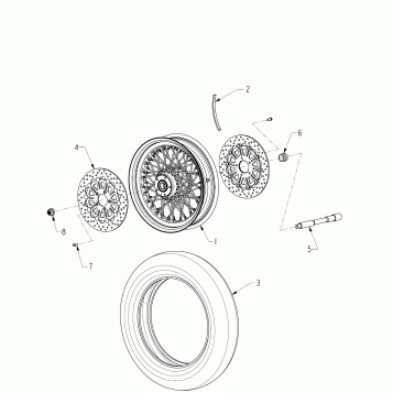 WHEEL, FRONT ASSEMBLY - N121C/V/D ALL OPTIONS (INDIANWHEELFRT12CC)