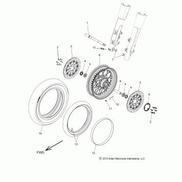 WHEEL, FRONT, CHIEF CLASSIC/CHIEF VINTAGE - N14CCC/CCV ALL OPTIONS (49INDIANWHEELFRT14)