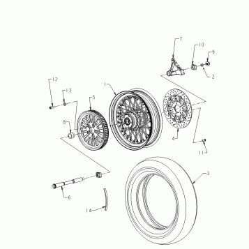 WHEEL, REAR ASSEMBLY - N121C/V/D ALL OPTIONS (INDIANWHEELRR12CC)