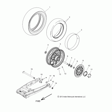 WHEEL, REAR, CHIEF CLASSIC/CHIEF VINTAGE - N14CCC/CCV ALL OPTIONS (49INDIANWHEELRR14)