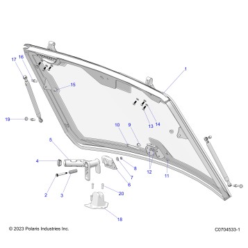 BODY, FRONT WINDOW ASM. - G24G2W99A/99B (C0704533-1)