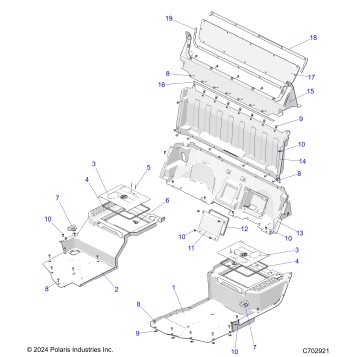 BODY, FLOOR, REAR CLOSEOFFS