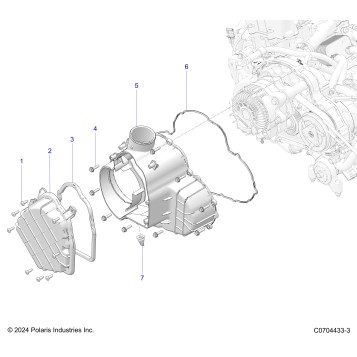 ENGINE, COVERS, ALTERNATOR AND COMPRESSOR