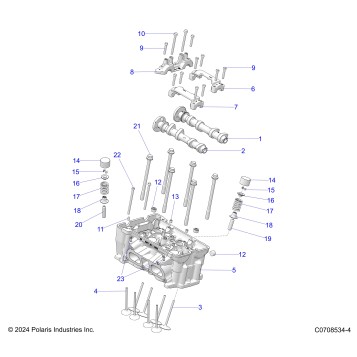 ENGINE, CYLINDER HEAD AND VALVES