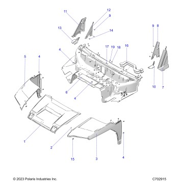 BODY, HOOD, LINER, FRONT FENDERS,  PILLARS - G24GZK99A/99B (C702915)