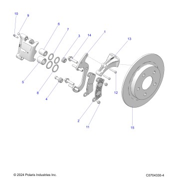 BRAKES, REAR CALIPER