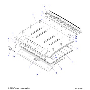BODY, ROOF ASM. - G24G2W99A/99B (C0704533-3)