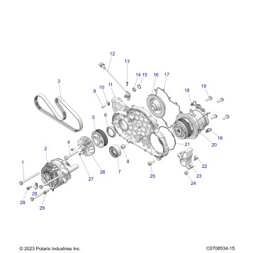 ENGINE, ALTERNATOR AND COMPRESSOR