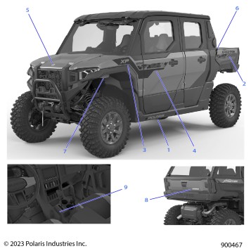 BODY, DECALS, GRAPHICS - G24G5W99AH/BH (900467)