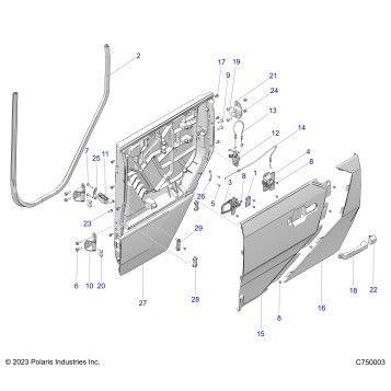 BODY, DOOR ASSEMBLY, REAR - G24GZK99A/99B (C750003)