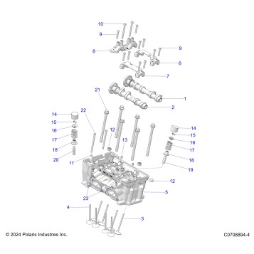 ENGINE, CYLINDER HEAD AND VALVES