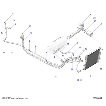 BODY, HVAC CONDENSER AND HOSES