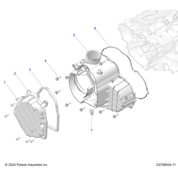ENGINE, COVERS, ALTERNATOR AND COMPRESSOR
