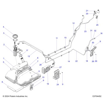 FUEL SYSTEM, EVAP FUEL TANK ASM.