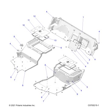 BODY, FLOOR, REAR CLOSEOFFS