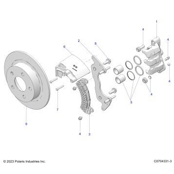 BRAKES, FRONT CALIPER