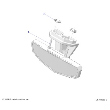 BODY, MIRROR, REAR VIEW