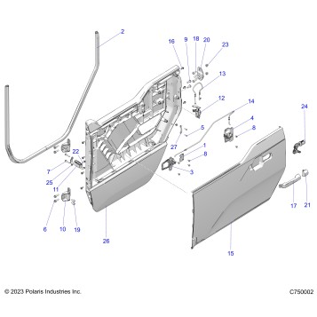 BODY, DOOR ASSEMBLY, FRONT - G24GZK99A/99B (C750002)
