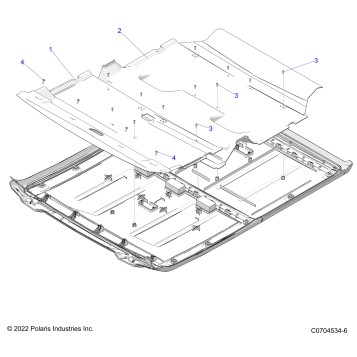 BODY, ROOF LINERS - G24G5W99A/99B (C0704534-6)