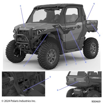 BODY, DECALS, GRAPHICS - G24G2W99AH/BH (900469)