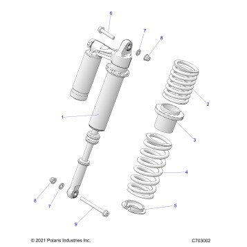 SUSPENSION, REAR SHOCK MOUNTING