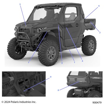 BODY, DECALS, GRAPHICS - G24G2W99AB/BB (900479)