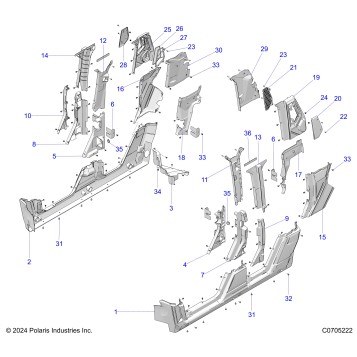 BODY, LOWER ROCKERS, REAR FENDERS, PILLARS