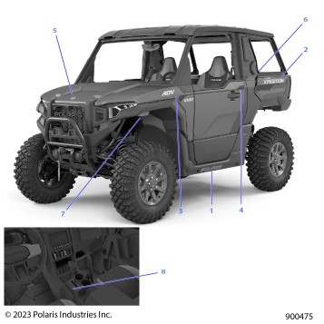 BODY, DECALS, GRAPHICS - G24GVK99AF/BF (900475)