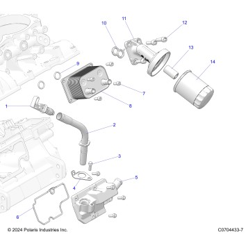ENGINE, DIPSTICK AND OIL FILTER